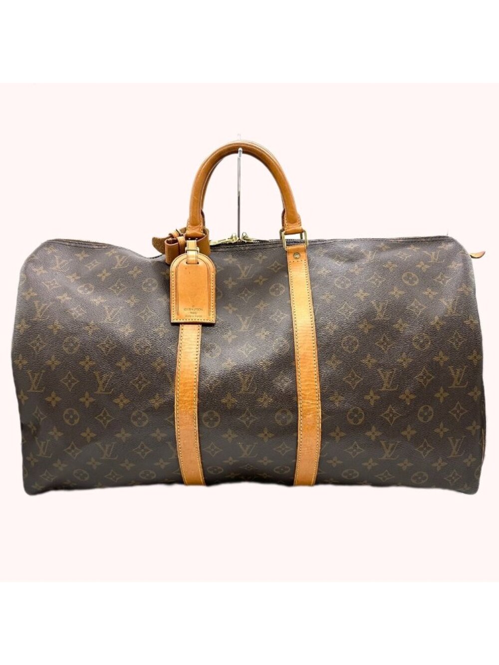 Louis Vuitton Keepall 55 Boston Bag Monogram Brown Vintage